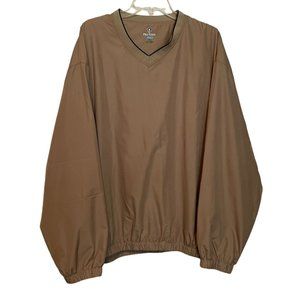 Pro Tour Pullover Jacket Mens‎ XXL Brown Windbreaker Golf CoolPlay